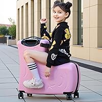 AOWEILA子供が乗れるキャリーケース　ピンク新品Mサイズ AOWEILA子供が乗れるキャリーケース ピンク新品Mサイズ Amazon